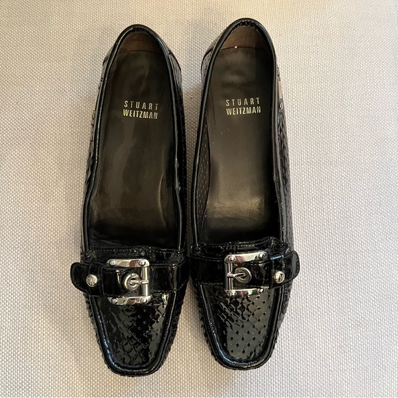 Stuart Weitzman Glossy Black Loafers - Picture 1 of 5